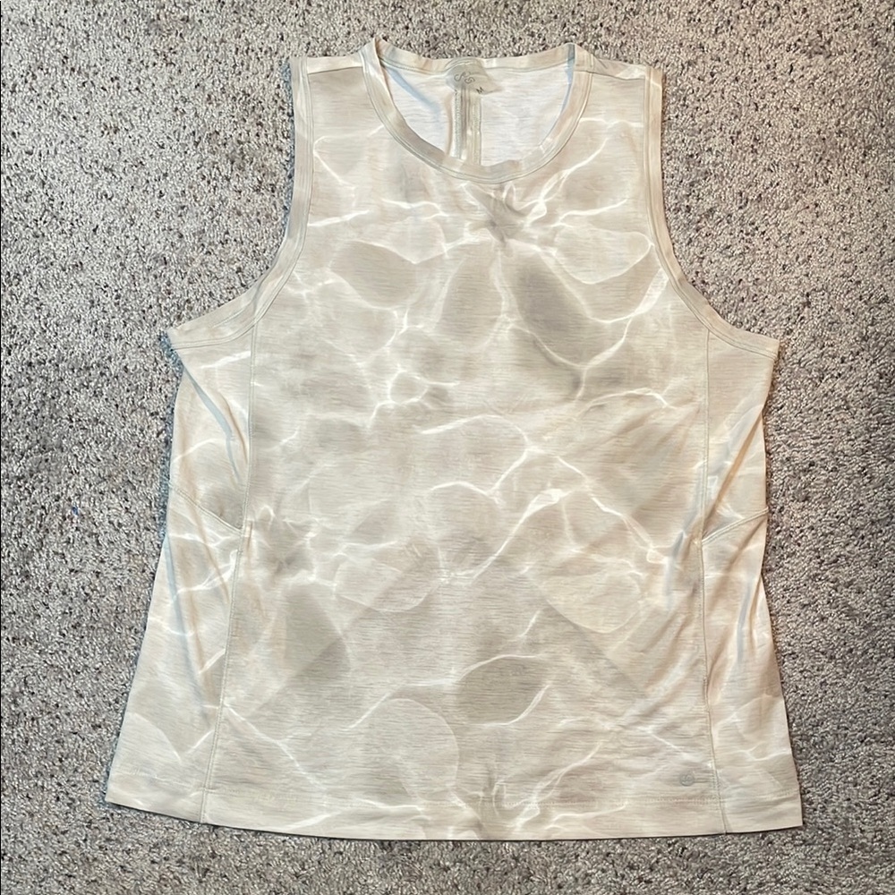 Calia Womens Split Back Muscle Tank Aquatic‎ Neutral Sleeveless Size Medium